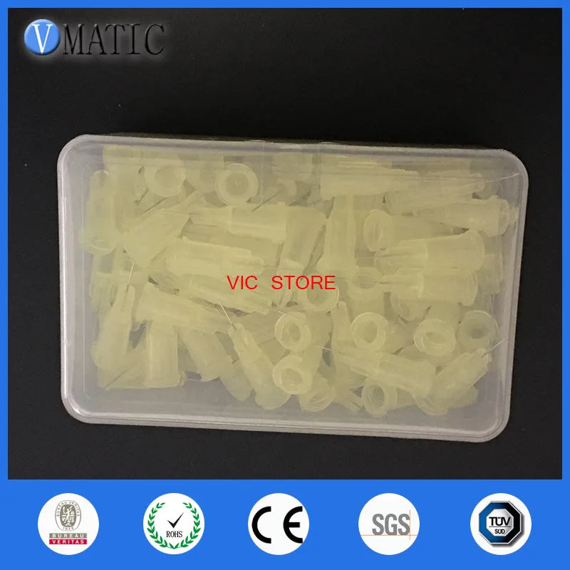 Free Shipping Non Sterilized 100Pcs 32G 1/4'' Inch Dispensing Glue Tip Needle