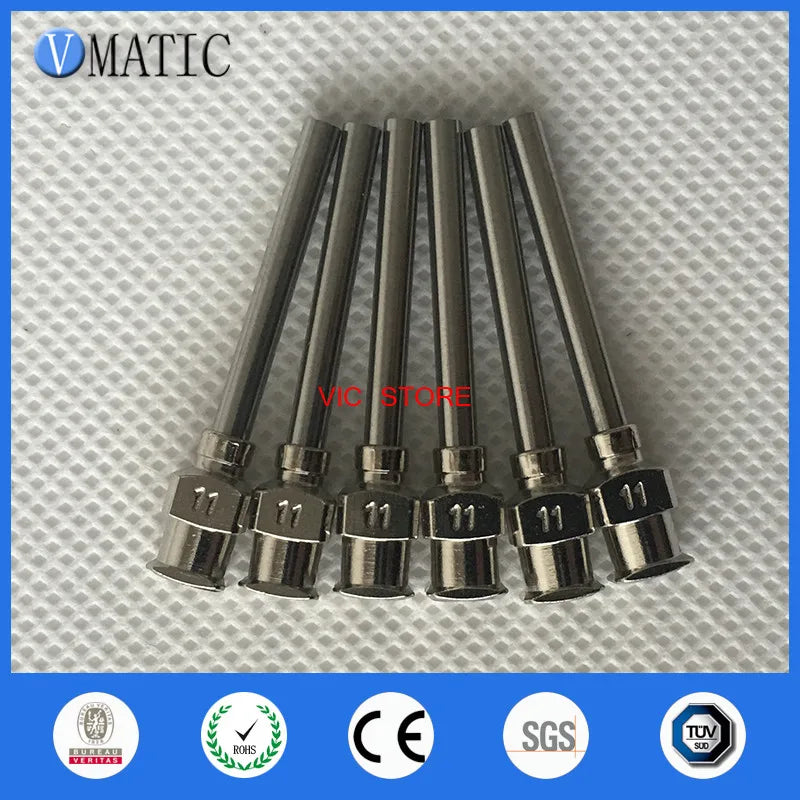 Free Shipping 12Pcs 1 Inch Tip Length 11G Metal Stainless Steel Dispensing Needle Tip