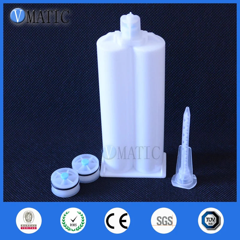 Free Shipping Two Component Plastic Cartridge 50ml/cc 1:1 With Ma Static Mixer For Dispensing Caulking Gun