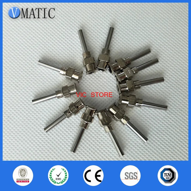 High Quality 0.5'' Length 11G All Metal Tips Blunt Stainless Steel 12Pcs Glue Dispensing Needles Syringe Needle Tips 1/2 Inch