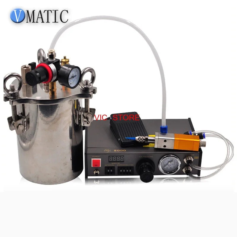 Free Shipping Automatic Dispenser & Pneumatic Dispensing Valve & 5L Stainless Steel Pressure Tank Liquid Dispensing Equipment