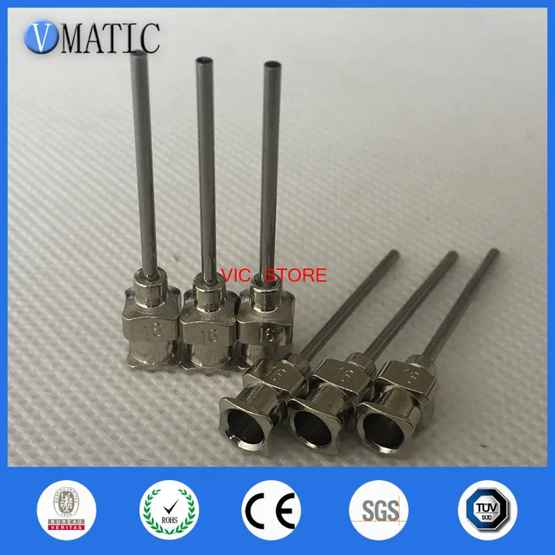 High Quality 12Pcs 1 Inch Tip Length 16G Blunt Stainless Steel Glue Dispensing Needles Syringe Needle Glue Dispenser Needle Tip