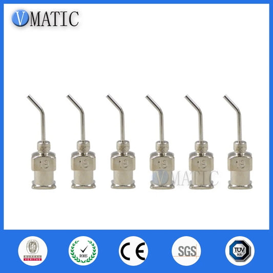 High Quality 12Pcs 1/2'' Inch 19G 45 Degree Bent Stainless Steel Dispensing Needle