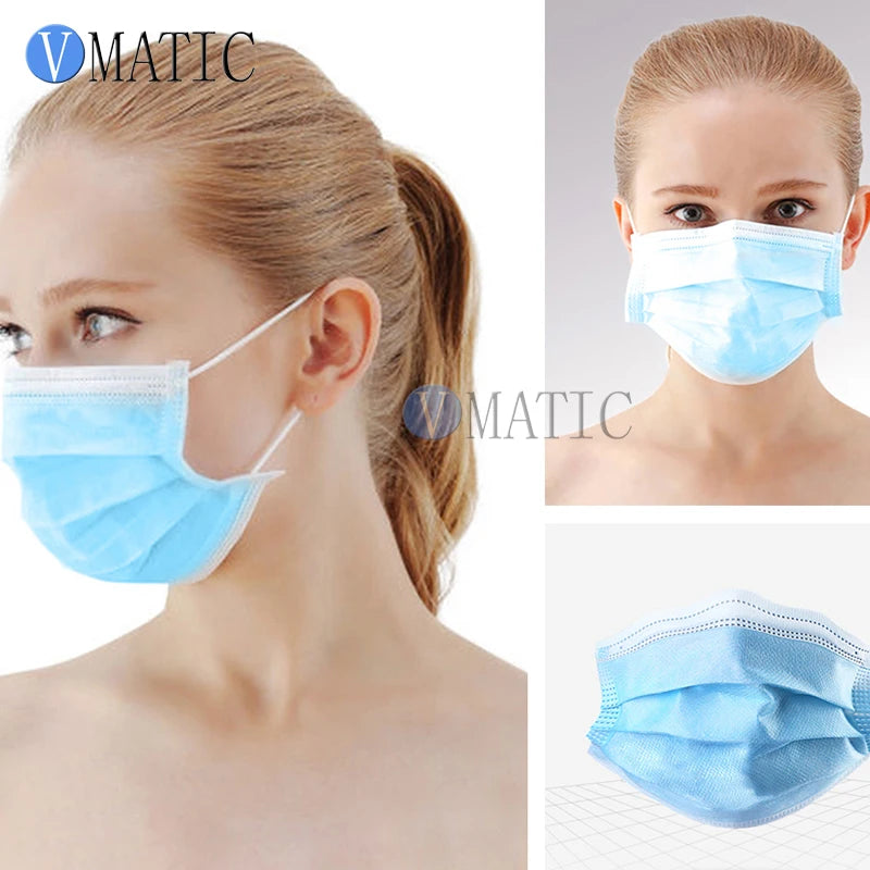 Free Shipping Disposable Protective Masks 3 Layers Dustproof Facial Protective Cover Masks Maldehyde Prevent Bacteria Anti-Virus