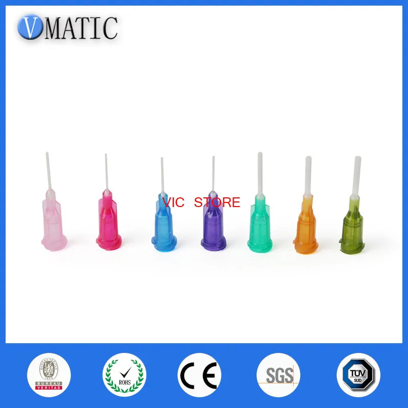 Free Shipping 100Pcs 14G-25G 1/2'' Polypropylene Dispensing Flexible Needles 1/2 Inch