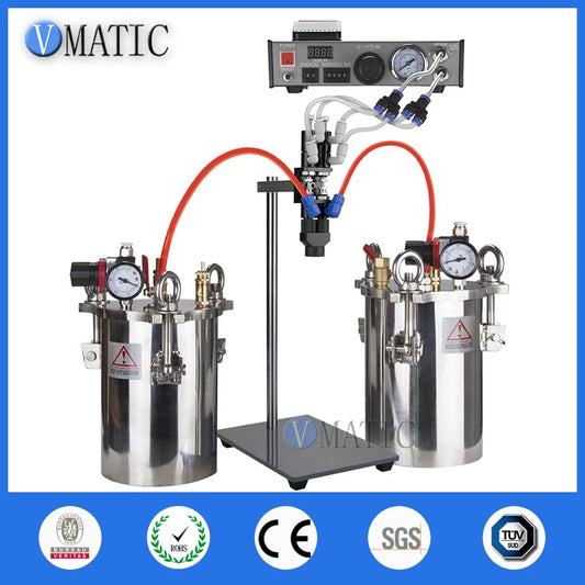 Automatic Glue Dispenser A B Mixed Doming Liquid Distribution Stainless Steel Pressure Tank 1L With Valve For Epoxy Resin
