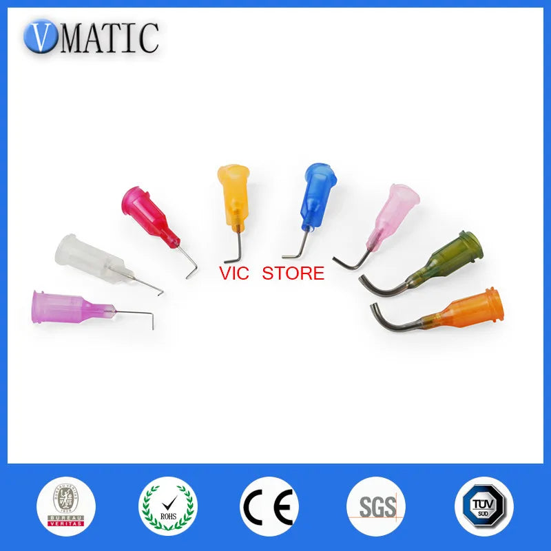 High Quality 100pcs TE 90 Bent Degree Bent Dispensing Tips Glue dispensing needle Glue dispensing tip mix pack totally 100pcs