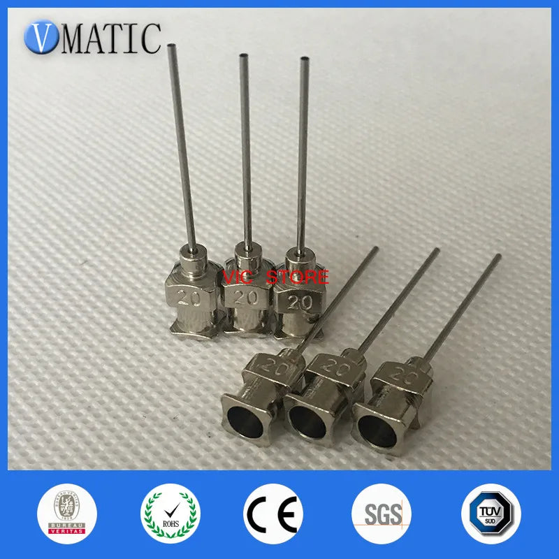 Free Shipping 12 Pcs 1 Inch Tip Length 20G Blunt Stainless Steel Glue Dispensing Needles Syringe Needle Glue Dispenser Tips