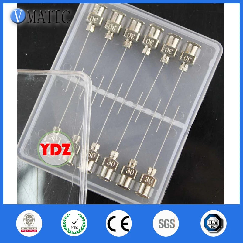 High Quality 12Pcs 1 Inch Tip Length 30G Blunt Stainless Steel Dispensing Needles Syringe Needle Tips Glue Dispensing Needle