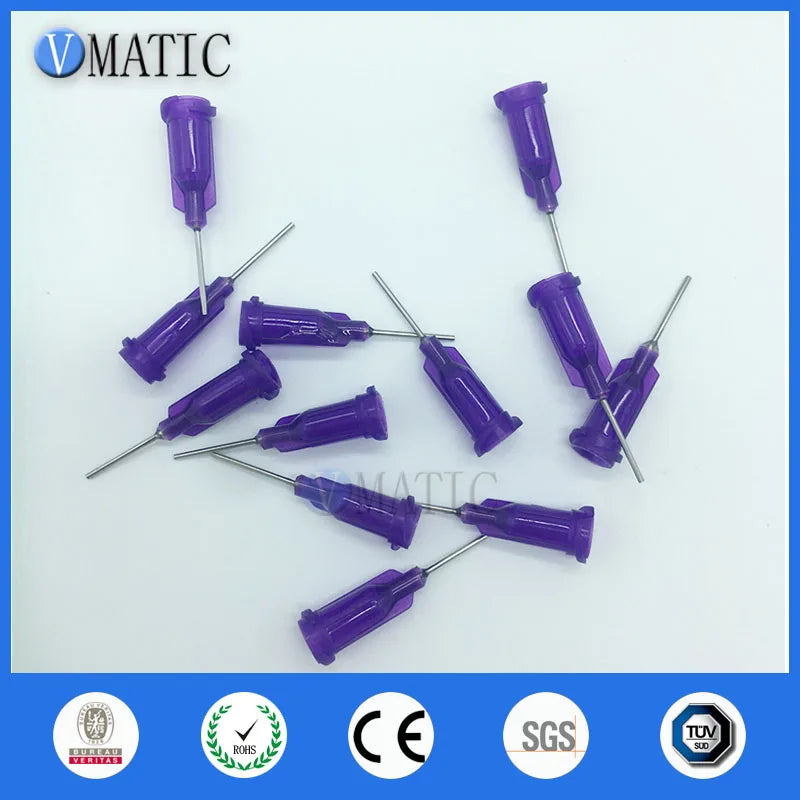 High Quality 100Pcs Glue Dispensing Needle 21G Aluminium Mount S.S Needle Tube Length 25.4mm(1") Dispenser Needle