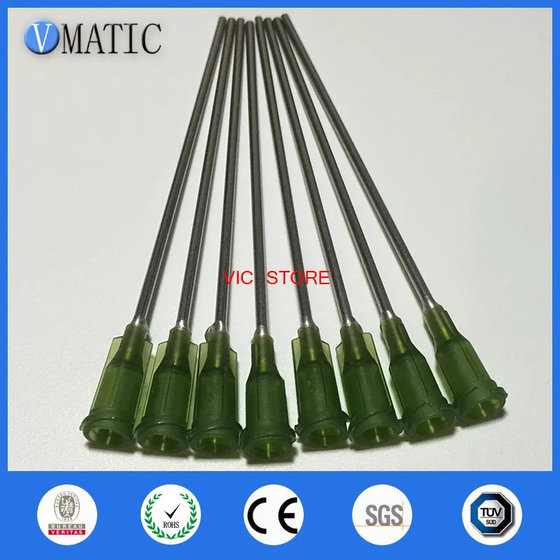 Free Shipping 1.5 Inch 14G TE Premier Dispensing Tips Dispense Needles Olive Color 14G Needle 1-1/2 Inch