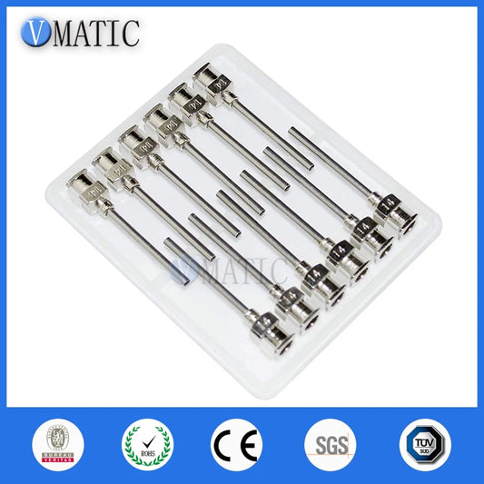 High Quality 12Pcs 1 Inch Tip Length 14G Blunt Stainless Steel Dispensing Needles Syringe Needle Tips Glue Dispenser Needle