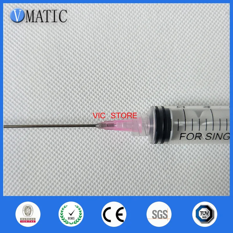 Free Shipping Non Sterilized 5Pcs 10ml/cc Plastic Syringe + 18G Luer Lock Dispensing Needle Tips 10cm 100mm Tube Length
