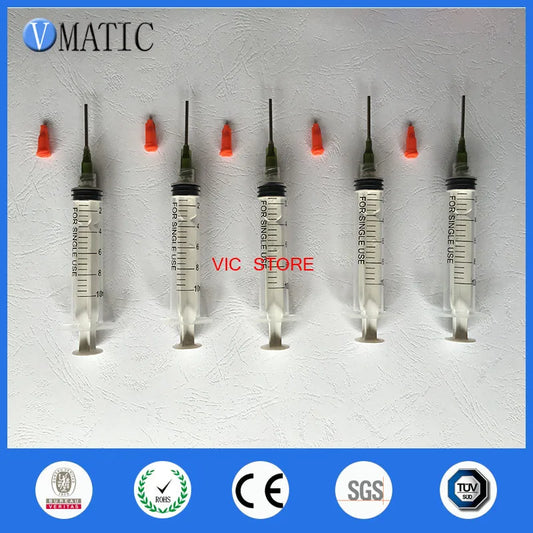 Free Shipping High Recommendation Non Sterilized 5 Sets 1 Inch 14G Dispenser Needles With Plastic Syringe