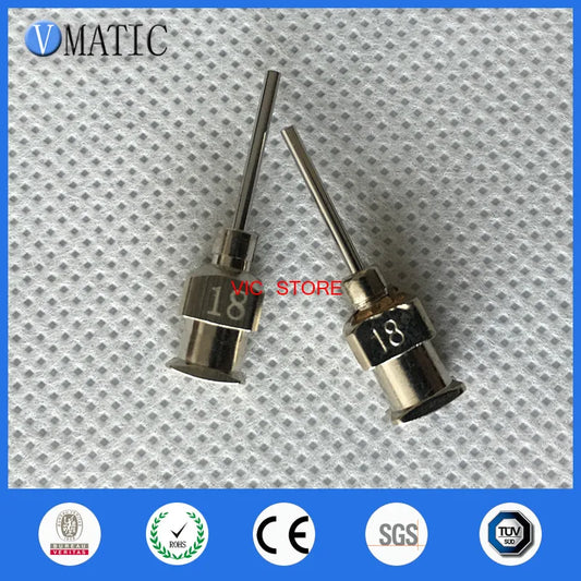 Free Shipping 12Pcs 0.5'' Tip Length 18G Stainless Steel Syringe Needle Tip 1/2 Inch