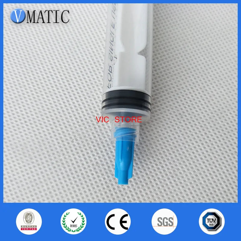 Free Shipping All Purpose Use Light Blue Color Glue Liquid Dispensing Syringe Luer Lock Industrial Syringe Stopper