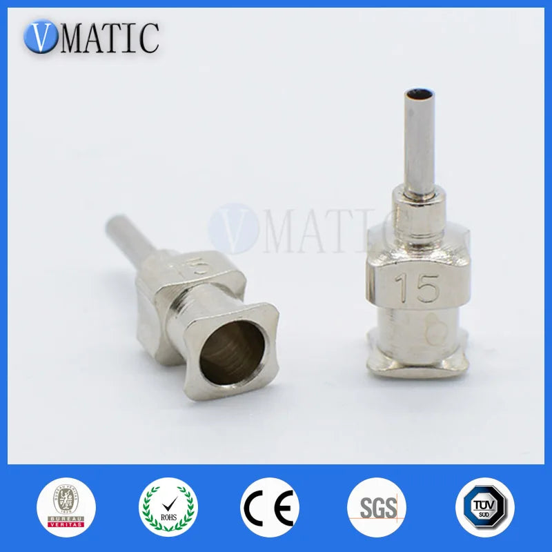 Free Shipping High Precision All Metal Tips 15G 1/4 Inch Blunt Stainless Steel 12 Pcs Liquid Dispensing Syringe Needle