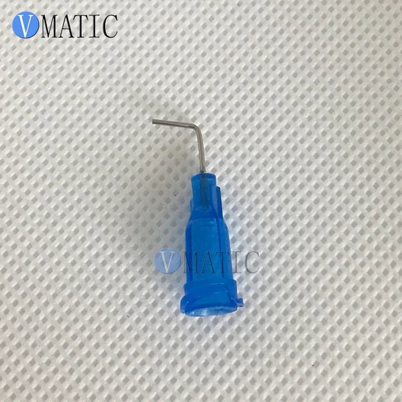 Free Shipping 100Pcs 22G Blue 0.5"  90 Degree Bent Luer Lock Dispensing Needle Tip 1/2 Inch Polypropylene Hub