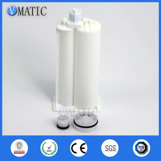 High Quality 2Pcs AB Epoxy Gun Cartridge 50 ml/cc Syringe 4:1 Two-Component Caulking Cartridge 4:1