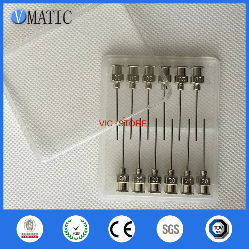 Free Shipping 12 Pcs 1 Inch Tip Length 20G Blunt Stainless Steel Glue Dispensing Needles Syringe Needle Glue Dispenser Tips
