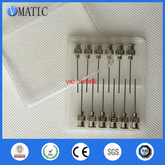 Free Shipping 12 Pcs 1 Inch Tip Length 20G Blunt Stainless Steel Glue Dispensing Needles Syringe Needle Glue Dispenser Tips