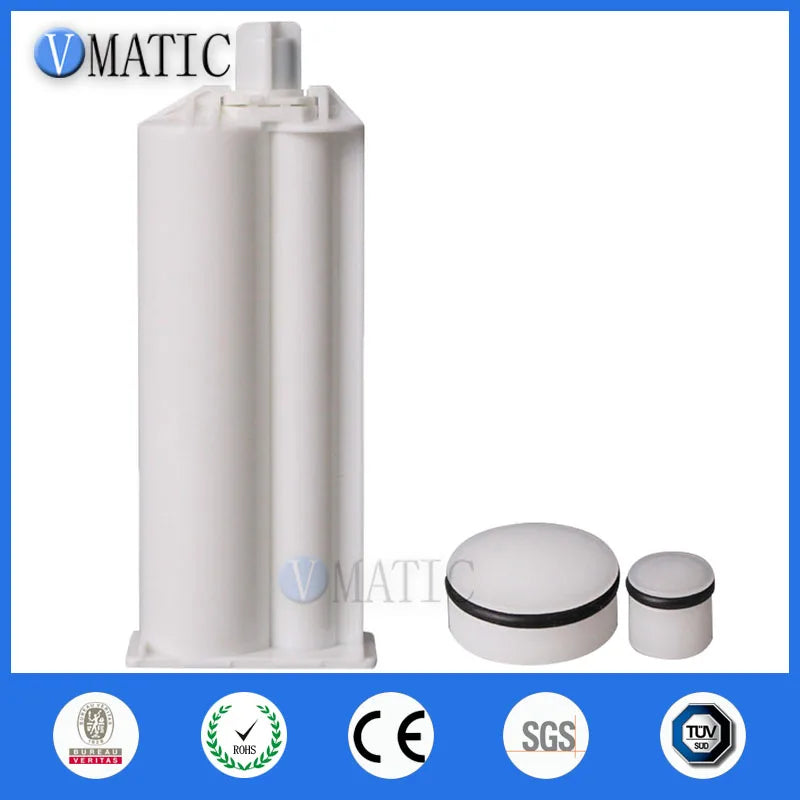 High Quality 2Pcs AB Epoxy Gun Cartridge 50 ml/cc Syringe 4:1 Two-Component Caulking Cartridge 4:1