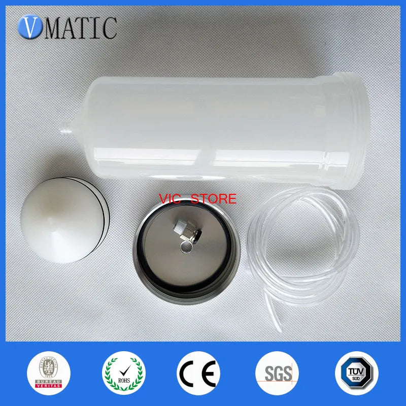 Free Shipping New Thickening Explosion Proof Luer Lock Pneumatic Syringe Barrel 500cc/ml With Adapter Piston And Tube