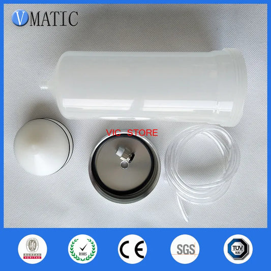 Free Shipping New Thickening Explosion Proof Luer Lock Pneumatic Syringe Barrel 500cc/ml With Adapter Piston And Tube