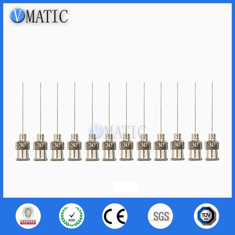 High Quality 12Pcs 1 Inch Tip Length 30G Blunt Stainless Steel Dispensing Needles Syringe Needle Tips Glue Dispensing Needle