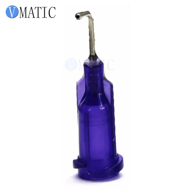 Free Shipping 100Pcs 21G Purple 0.5'' Tubing 90 Degree Bent China Most Popular Selling Needle Tips 1/2 Inch