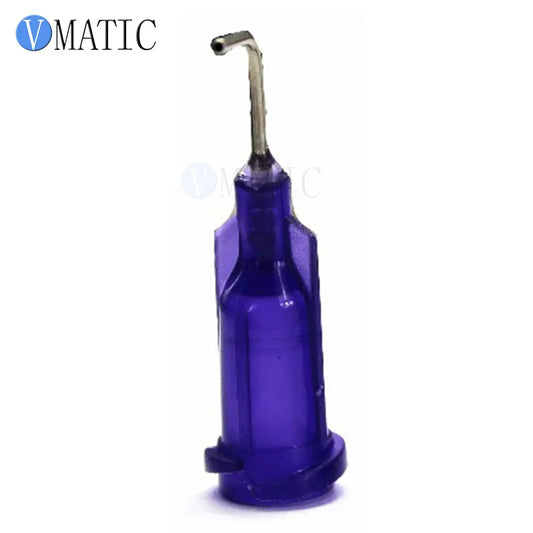 Free Shipping 100Pcs 21G Purple 0.5'' Tubing 90 Degree Bent China Most Popular Selling Needle Tips 1/2 Inch