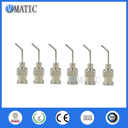 Free Shipping 12Pcs 20G 45 Degree Bent Stainless Steel Dispensing Needle 1/2 Inch