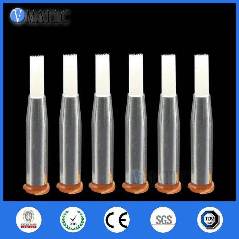 High Quality 15G Dispensing Needle Brush Double Screw Thread Needles EFD Soft Brush Needle Round Dia 4mm