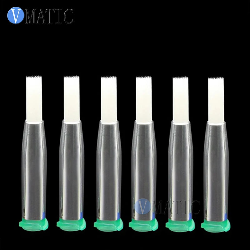 Free Shipping 18G Dispensing Needle Brush Double Screw Thread Needles EFD Soft Brush Needle Round Dia 4mm Glue Dispenser Brush