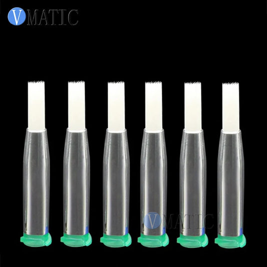 Free Shipping 18G Dispensing Needle Brush Double Screw Thread Needles EFD Soft Brush Needle Round Dia 4mm Glue Dispenser Brush