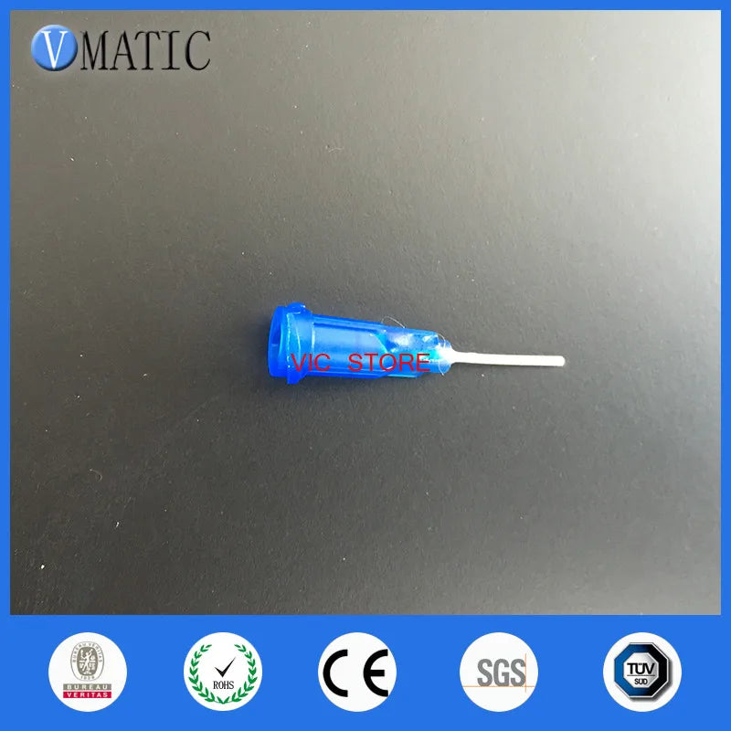 Free Shipping 100Pcs 22G Blue 0.5'' PP Flexibility Tips Glue Dispensing Needle PP Flexible Dispenser Needle Length 1/2 Inch