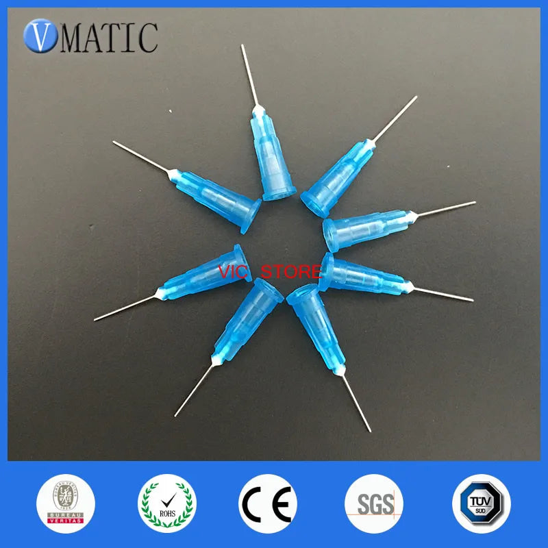 High Quality 100Pcs 23G 0.5'' Glue Dispensing Machine Syringe Needle Metal Pinhead Glue Dispenser Needle Tip 1/2 Inch