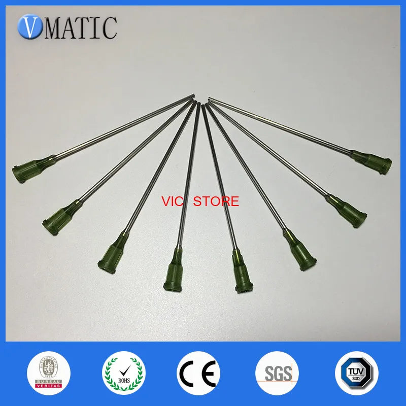 Free Shipping 1.5 Inch 14G TE Premier Dispensing Tips Dispense Needles Olive Color 14G Needle 1-1/2 Inch