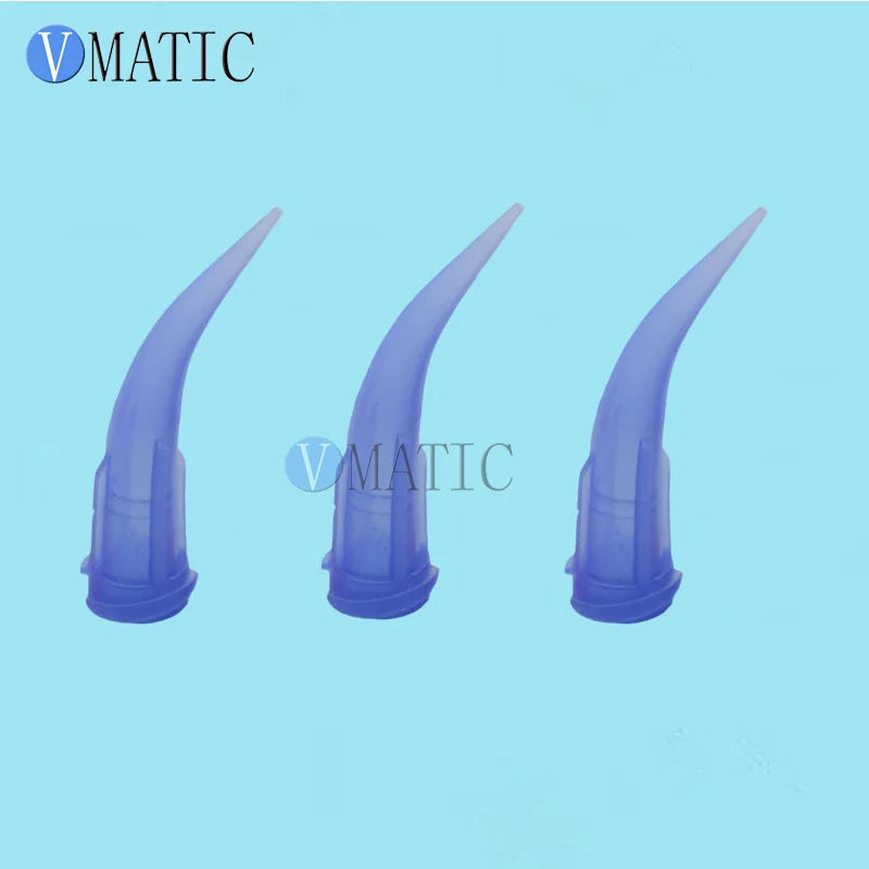 High Quality 100pcs 22G Blue Color TT Tapered Plastic Bent Dispensing Needle Tips