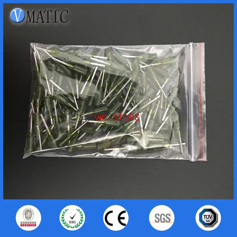 Free Shipping 100Pcs/Lot 14G 0.5'' Stainless Steel Tip Olive Color Screw Needle Glue Dispensing Needle Tips 1/2 Inch