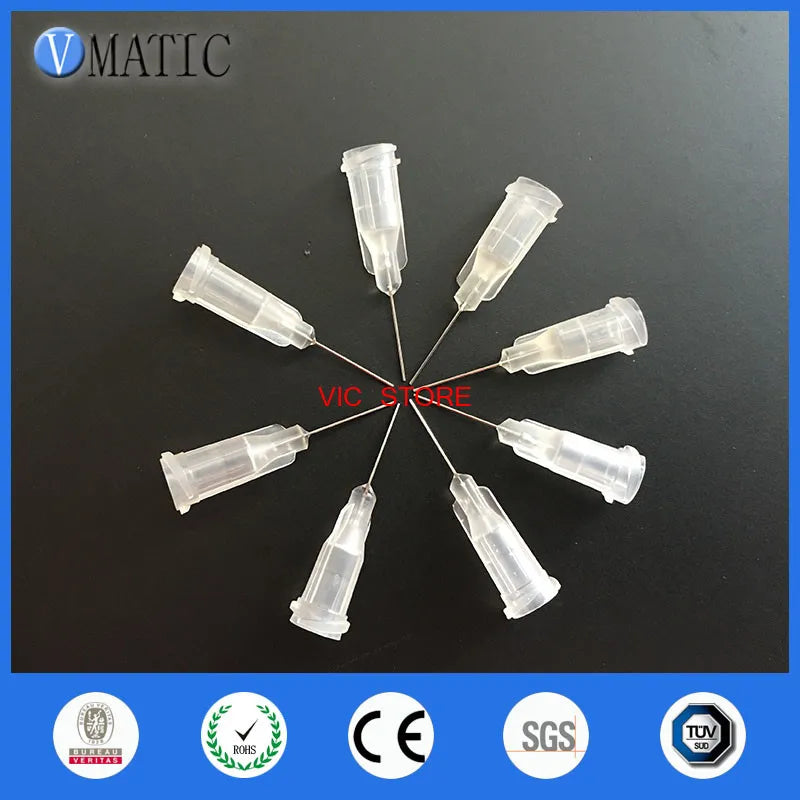 Free Shipping 27G Clear Color 0.5'' Tubing Length 100Pcs Precision S.S. Dispense Tip Plastic Syringe Needle 1/2 Inch