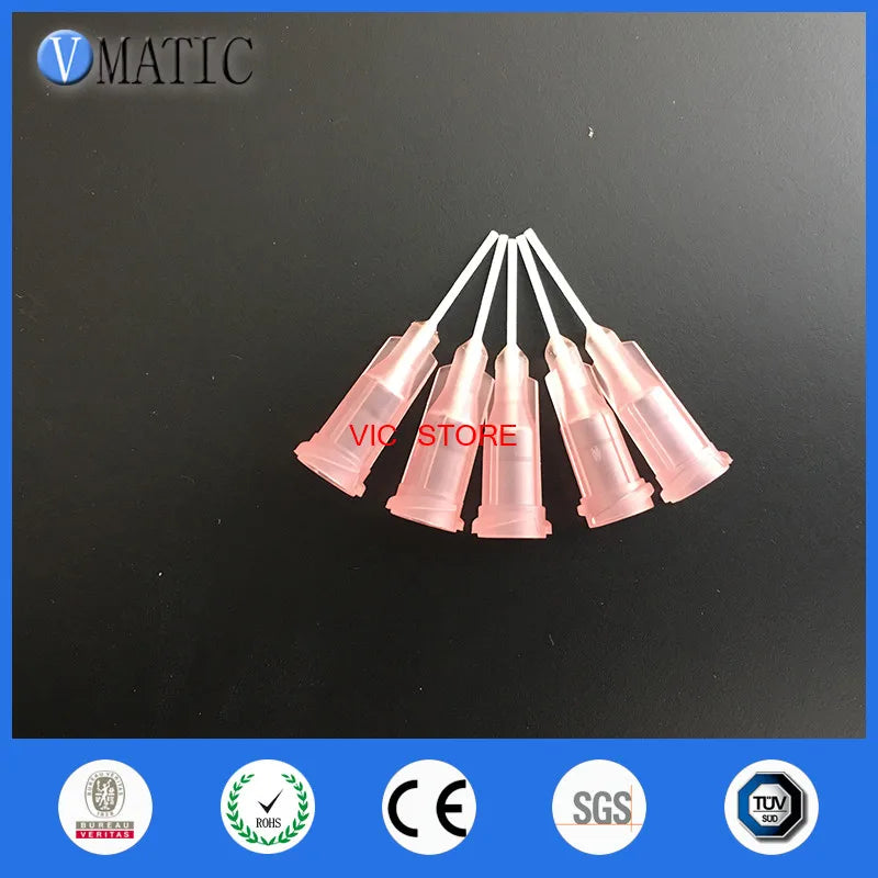 Free Shipping 100Pcs 20G Pink 0.5'' Pp Flexibility Dispenser Needle Tips Glue Dispensing Needle 1/2 Inch