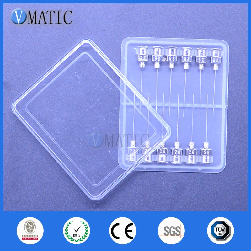 High Quality 12Pcs 1 Inch Tip Length 28G Blunt Stainless Steel Dispensing Needles Syringe Needle Tips Glue Dispenser Needle