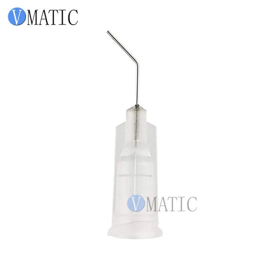 Free Shipping 100Pcs 27G Clear 0.5'' 45 Degree Bent Best Quality Dispensing Needle Tips 1/2 Inch For Syringe