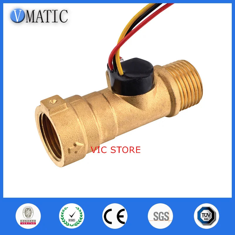 High Quality Water Regulate Valve Liquid Control Safety Flue Type Heater Meter Copper Hall Brass Fluid Flow Sensor VCA568-2