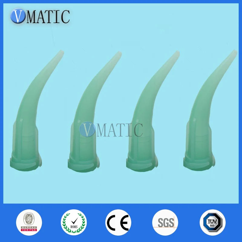 Free Shipping Quality 100Pcs 18G Green TT Tapered Bend Dispensing Needle Tips