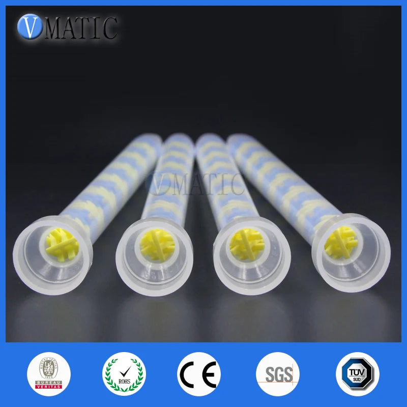 High Quality 10pcs GSM9-14 All Purpose Use Glue Dispense Plastic Static Mixer Nozzle AB Adhesive Mixing Tube