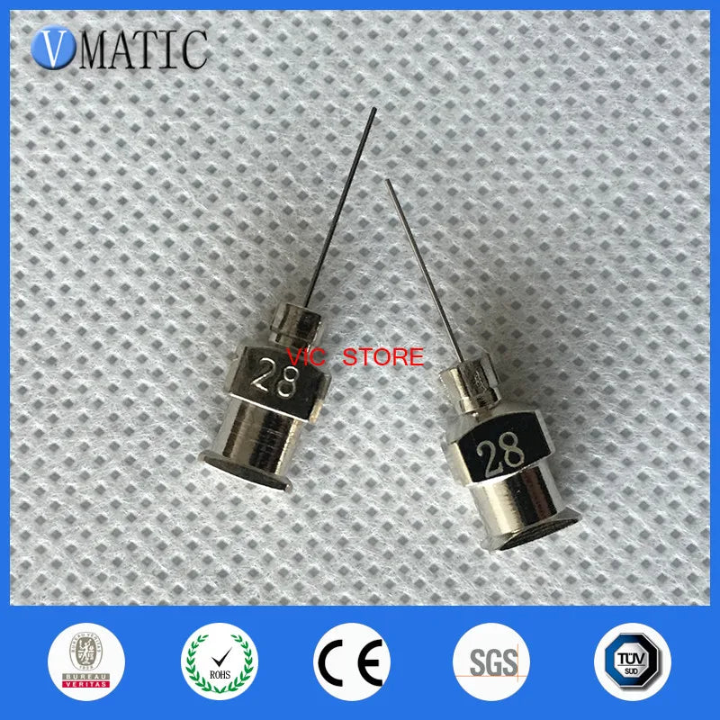 High Quality 0.5 inch Tip Length 28G All Metal Tips Blunt Stainless Steel 12PCS
