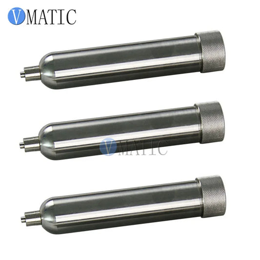 Free Shipping 55cc/ml Corrosion Resistant Stainless Steel Cones Glue Dispensing Pneumatic Syringe
