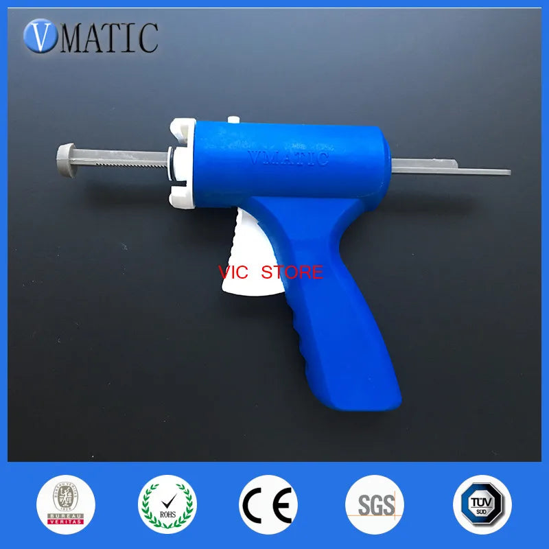 Free Shipping New 10ml Manual Syringe Single Liquid Glue Gun 10cc Common 1Pc + Cones + Dispensing Tips